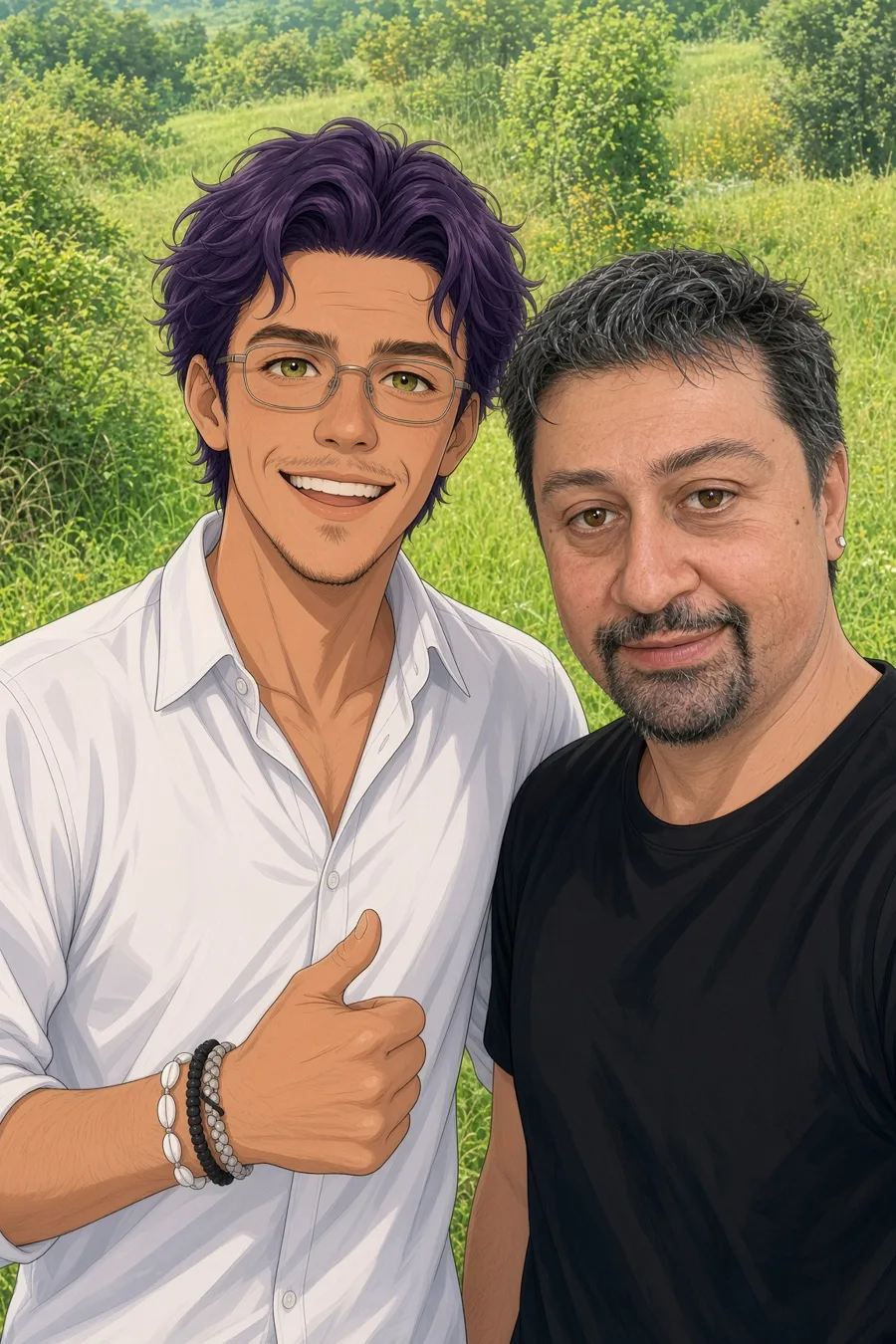 Alexandre Sintes, le fondateur, et Emile, son second
