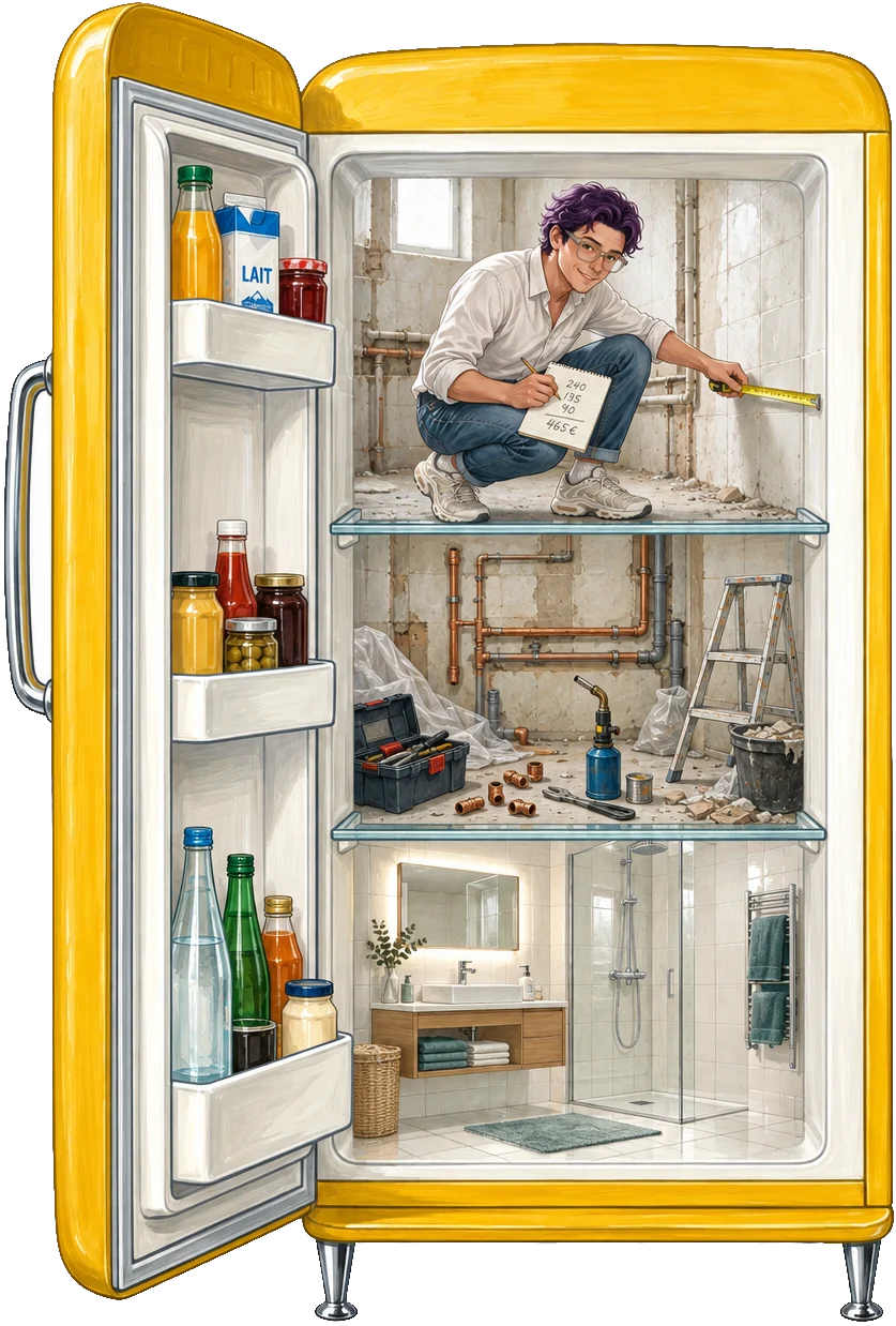 Le frigo ouvert : dedans, la mission devis-facturation